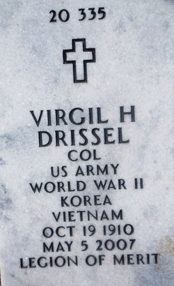 Col Virgil Homer Drissel 