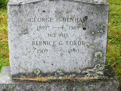 Bernice <I>Forde</I> Benham 