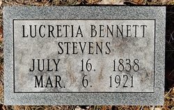 Lucretia Mary <I>Bennett</I> Stevens 