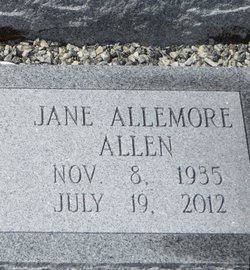 Jane <I>Allemore</I> Allen 