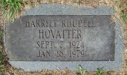 Harriet Rhudell <I>Shay</I> Hovatter 