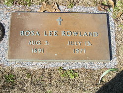 Rosa Lee <I>Poole</I> Rowland 