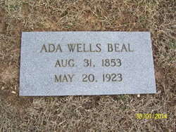 Adalaide J “Ada” <I>Wells</I> Beal 