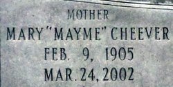 Mary “Mayme” <I>Cheever</I> McMillan 