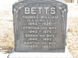 Martha “Mattie” <I>Ray</I> Betts 