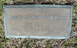Anne <I>Garrett</I> Butler 