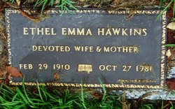 Ethel Emma <I>Villers</I> Hawkins 