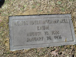 Agnes Idele <I>McCampbell</I> Baum 