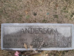 Willie Lou <I>Cates</I> Anderson 