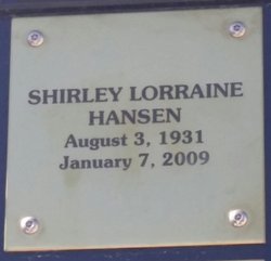Shirley Lorraine <I>Ziemer</I> Hansen 