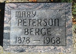 Mary “Peterson” <I>Lee</I> Berge 