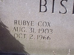 Rubye <I>Cox</I> Bishop 