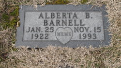 Alberta Bertha <I>Behymer</I> Barnell 