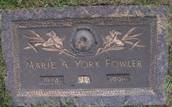 Marie Agnes <I>York</I> Fowler 