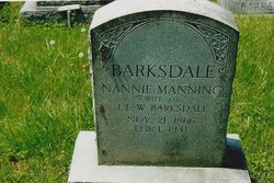 Nannie Anderson <I>Manning</I> Barksdale 