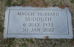 Maggie Ann <I>Hubbard</I> Sudduth 