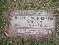 Hazel J <I>Schoenberg</I> Dodson 