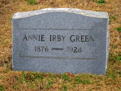 Annie Mary <I>Irby</I> Green 
