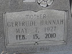 Gertrude <I>Hannah</I> Sisk 
