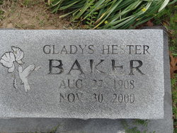 Gladys <I>Hester</I> Baker 