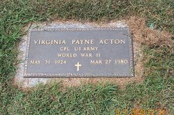 Virginia <I>Payne</I> Acton 