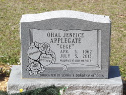 Ohal Jenice “GeGe” <I>Hendrix</I> Applegate 