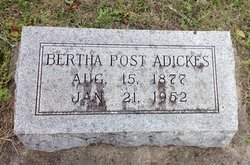Bertha <I>Post</I> Adickes 