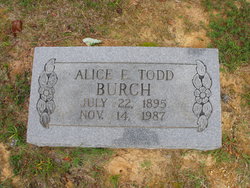 Alice E. <I>Allen</I> Todd  - Burch 