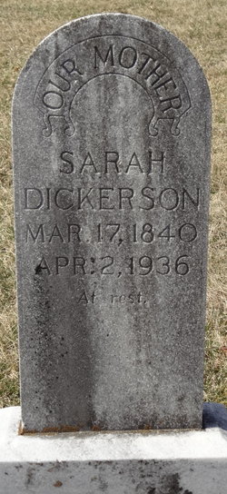 Sarah Elizabeth <I>Holland</I> Dickerson 