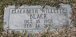 Martha Elizabeth <I>Willette</I> Black 