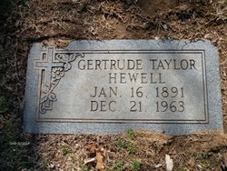 Gertrude E <I>Taylor</I> Hewell 