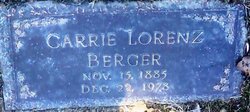 Carrie <I>Lorenz</I> Berger 