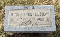 Mary “Minnie” <I>Forquer</I> Shaw 