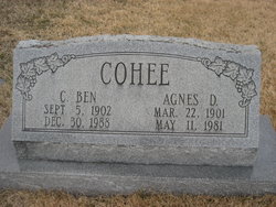 Agnes D <I>Harris</I> Cohee 