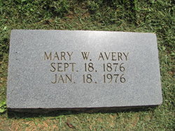 Mary W. <I>Bowman</I> Avery 
