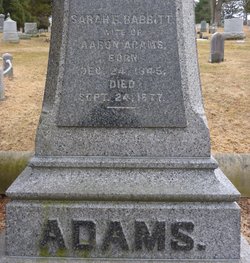 Sarah E. <I>Babbitt</I> Adams 