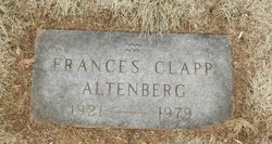 Frances Harriet <I>Clapp</I> Altenberg 