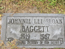 Johnnie Lee <I>Sloan</I> Baggett 