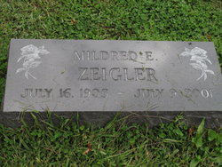 Mildred Elizabeth “MoMo” <I>Crumlich</I> Zeigler 