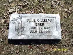 Olive Catherine <I>Gillespie</I> Barr 
