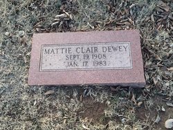 Mattie Clair <I>Barnes</I> Dewey 