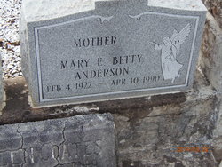 Mary F. <I>Betty</I> Anderson 