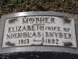 Elizabeth B <I>Isch</I> Snyder 