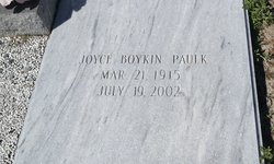Joyce <I>Boykin</I> Paulk 