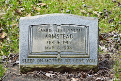 Carrie Lee <I>Lynum</I> Armstead 