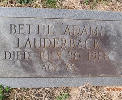 Bettie <I>Adams</I> Lauderback 