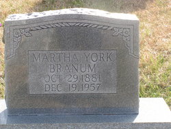 Martha Ann <I>York</I> Branum 