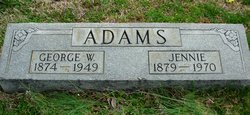 Amanda Jane “Jennie” <I>Jones</I> Adams 