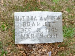 Matilda Susan <I>Alverson</I> Bramlett 