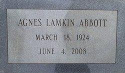 Agnes <I>Lamkin</I> Abbott 